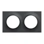 Plaque double Odace Styl, SCHNEIDER ELECTRIC, anthracite