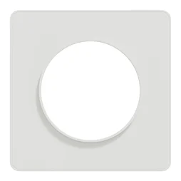 Plaque simple Odace Touch, SCHNEIDER ELECTRIC, blanc