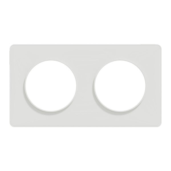 Plaque double Odace Touch, SCHNEIDER ELECTRIC, blanc