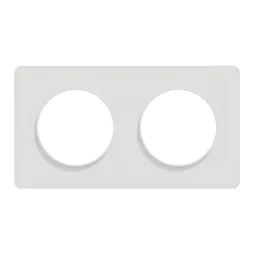 Plaque double Odace Touch, SCHNEIDER ELECTRIC, blanc