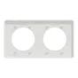 Plaque double Odace Touch, SCHNEIDER ELECTRIC, blanc