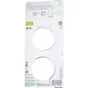 Plaque double Odace Touch, SCHNEIDER ELECTRIC, blanc