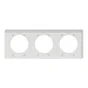 Plaque triple Odace Touch, SCHNEIDER ELECTRIC, blanc