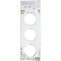 Plaque triple Odace Touch, SCHNEIDER ELECTRIC, blanc