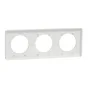 Plaque triple Odace Touch, SCHNEIDER ELECTRIC, blanc