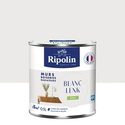 Peinture Mur, Boiserie, Radiateur Ripolin Blanc Lenk Satiné 0.5 L