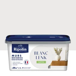 Peinture Mur, Boiserie, Radiateur Ripolin Blanc Lenk Satiné 2.5 L