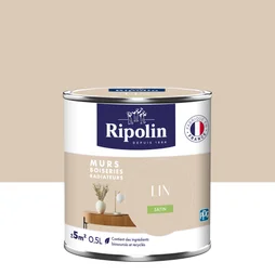 Peinture Mur, Boiserie, Radiateur Ripolin Lin Satiné 0.5 L