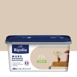 Peinture mur boiserie radiateur RIPOLIN lin satiné 2,5 litres
