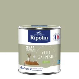 Peinture Mur, Boiserie, Radiateur Ripolin Vert Gaspésie Satiné 0.5 L