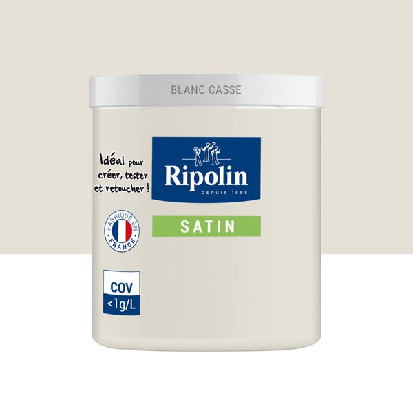 Testeur Peinture Blanc Cassé Satin Ripolin Murs Et Boiseries 0.075 L