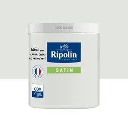 Testeur Peinture Gris Hanoï Satin Ripolin Murs Et Boiseries 0.075 L