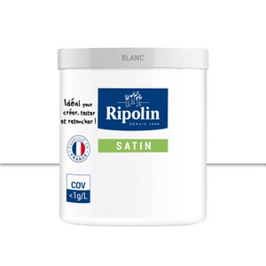 Testeur Peinture, Multisupport, Murs Et Boiseries Ripolin, Blanc, Satin, 0.075