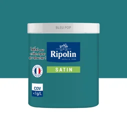 Testeur Peinture Bleu Pop Satin Ripolin Murs Et Boiseries 0.075 L