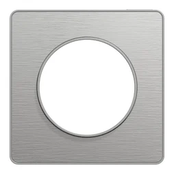 Plaque simple Odace Touch, SCHNEIDER ELECTRIC, aluminium brossé liseré aluminium