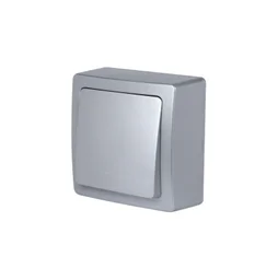 Interrupteur Va-Et-Vient Saillie Complet, Lexman Opus, Gris Aluminium