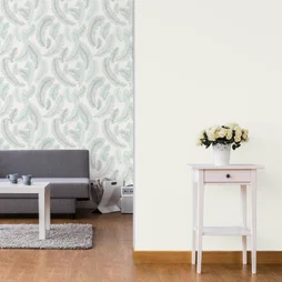 Papier Peint Intissé Plume uni blanc