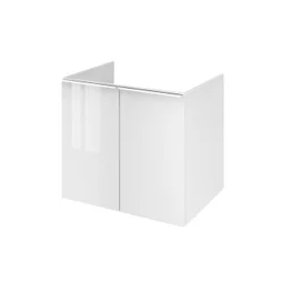 Meuble de salle de bains simple vasque l.59 x H.53 x P.44.1 cm, blanc, Essential