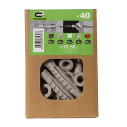 Lot De 40 Chevilles À Expansion Standers, Diam.10 Mm X L.60 Mm