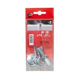 Lot De 2 Chevilles À Ressort Et Piton À Ressort Standers, Diam.16 X L.100 Mm