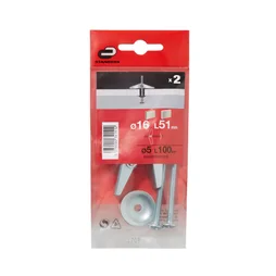 Lot De 2 Chevilles À Ressort Et Vis À Ressort Standers, Diam.16 X L.100 Mm