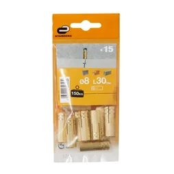 15 Chevilles À Expansion Standers, Diam.8 X L.30 Mm