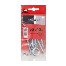6 Pitons Acier Standers, Diam.6 X L.40 Mm