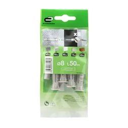 Cheville nylon multimatériaux STANDERS 8x50mm sans vis sachet de 8 pièces