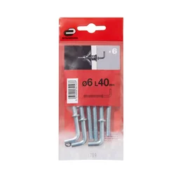 6 Gonds Acier Standers, Diam.6 X L.40 Mm