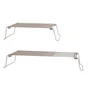 Repose-aliments coulissant en inox pour barbecue