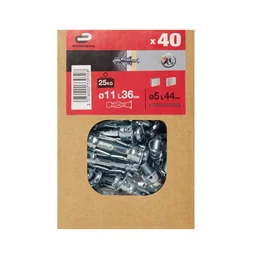 40 Chevilles À Expansion Standers, Diam.11 X L.36 Mm
