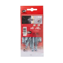 Lot de 10 chevilles à expansion, STANDERS, diam.8 x L.46 mm