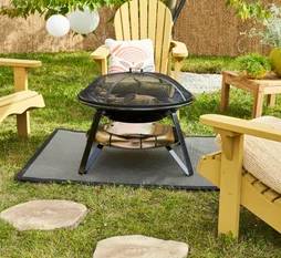 Tapis extérieur rectangulaire, l.100 x L.120 cm Barbecue