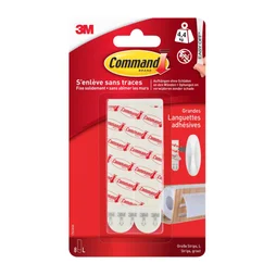 Lot de 8 languettes adhésives standard COMMAND blanc