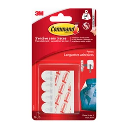 Lot de 16 languettes adhésives standard COMMAND blanc