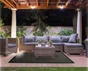 Tapis extérieur gris rectangulaire, l.120 x L.180 cm Outdoor