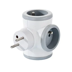 Multiprise Sans Fil Avec Prise Rotative, 3 Prises Blanc Watt&Co