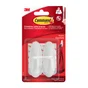 Lot de 2 crochets adhésif plastique design, COMMAND blanc 1.3 kg