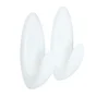Lot de 2 crochets résistant à l'eau glacé, COMMAND blanc 1.3 kg