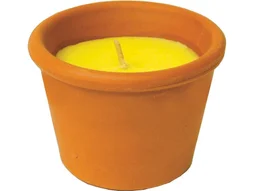 Pot terre cuite anti moustique citronnelle, 60 x 75 mm
