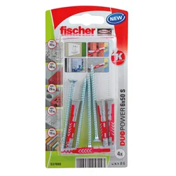 Chevilles Et Vis Duopower Fischer, Diam.6 X L.50 Mm