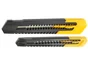 Lot de 2 cutters, STANLEY, L.18 mm et L.9 mm