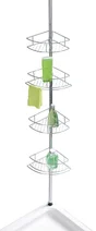 Etagère de bain ou douche d'angle à poser, DOLCEDO, chromé brillant