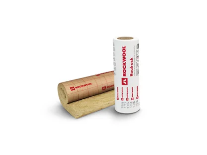 Rouleau laine de roche combles perdus ROCKWOOL Roulrock kraft, Ep.200mm, 2.4x1.2