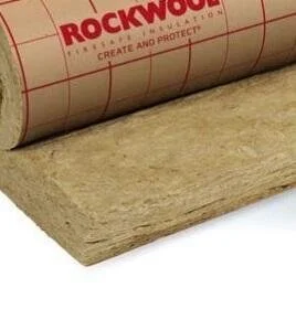 Rouleau laine de roche combles perdus ROCKWOOL Roulrock kraft, Ep.200mm, 2.4x1.2