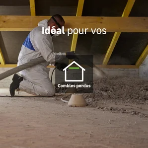 Rouleau laine de roche combles perdus ROCKWOOL Roulrock kraft, Ep.200mm, 2.4x1.2