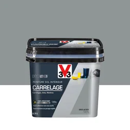 Peinture sol, carrelage Décolab V33, gris acier satiné, 0.75L
