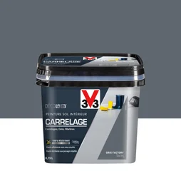 Peinture sol, carrelage Décolab V33, gris factory satiné, 0.75L