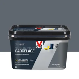 Peinture sol, carrelage Décolab V33, gris factory satiné, 2L
