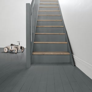 Peinture sol, parquet escalier Décolab V33, gris factory satiné, 0.75L